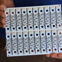 LED print op aluminium, in samenstelling